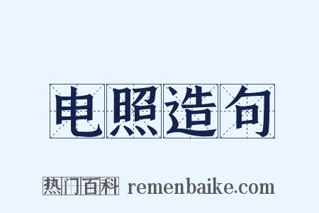 电照造句是什么意思的图片